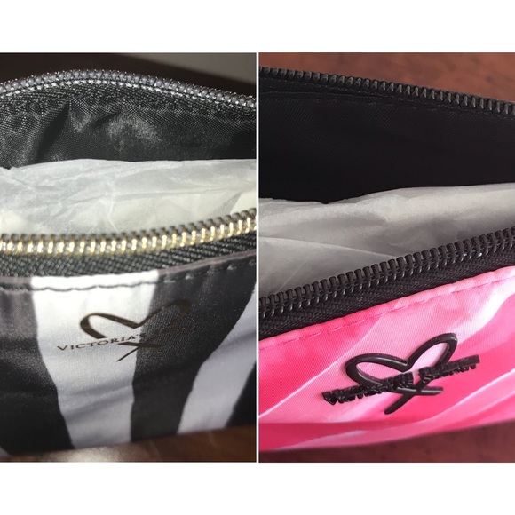 🆕 Victoria’s Secret 2pc Striped Cosmetic Bag Set - Picture 5 of 7